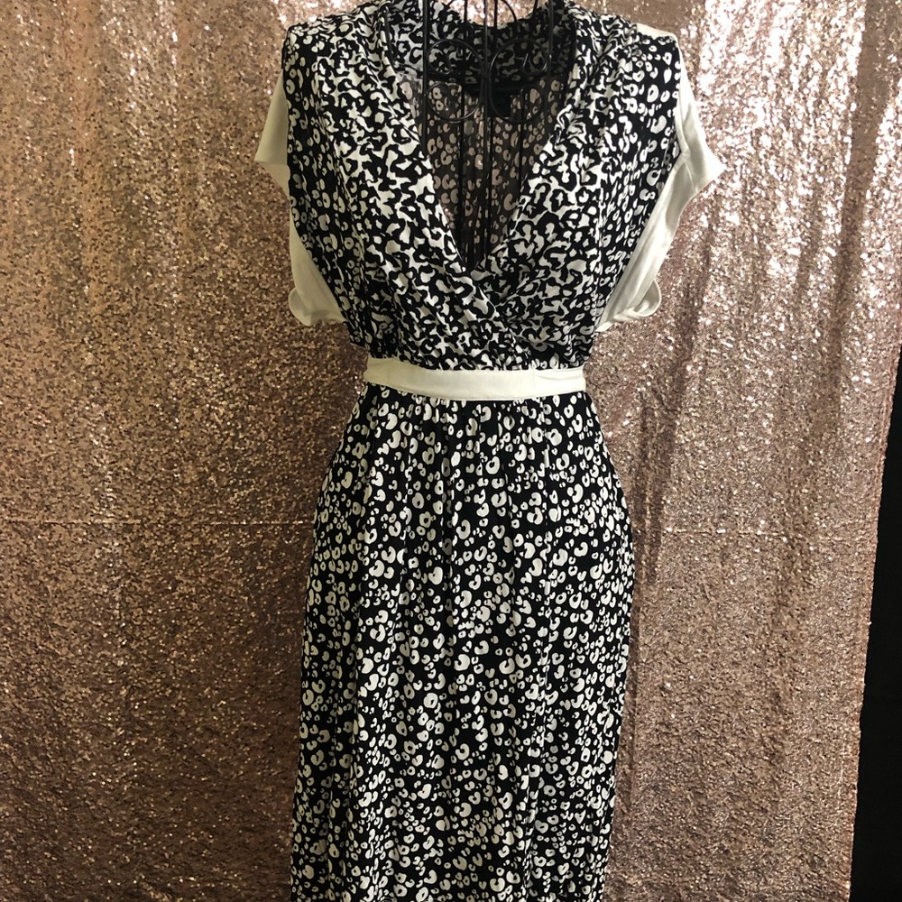 French Connection black and white dress